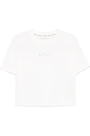 DKNY T-shirt à logo strassé