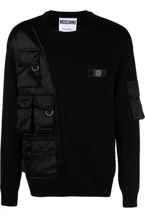 Moschino Pull nervuré à empiècements contrastants
