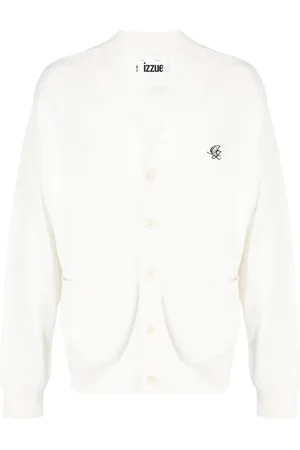 Izzue Cardigan en coton à logo brodé