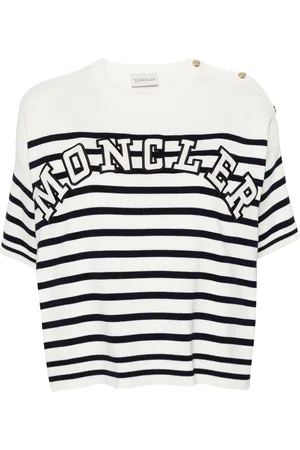 Moncler Cardigan en coton à rayures