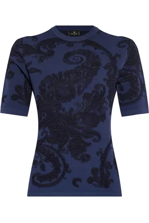 Etro Haut crop à motif en intarsia