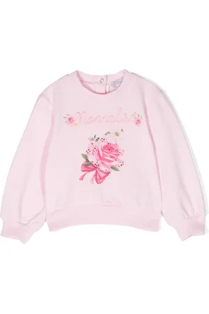 MONNALISA Sweat strassé à fleurs