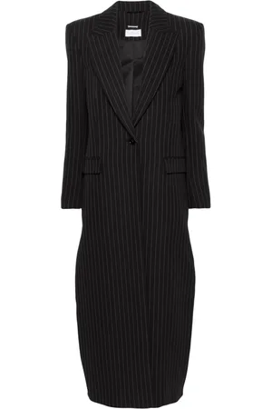 Patrizia Pepe Manteau long à fines rayures