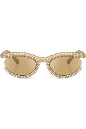Swarovski Lunettes de soleil ovales ornées de cristaux