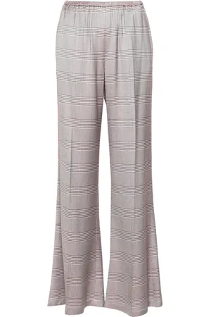 FORTE FORTE Pantalon évasé à carreaux