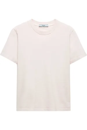 Prada T-shirt en jersey à plaque logo