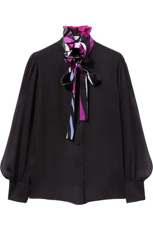 Puccini Chemise en soie à imprimé Marmo