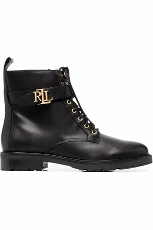 Ralph Lauren Bottines en cuir à plaque logo