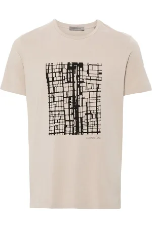 corneliani T-shirt à imprimé géométrique