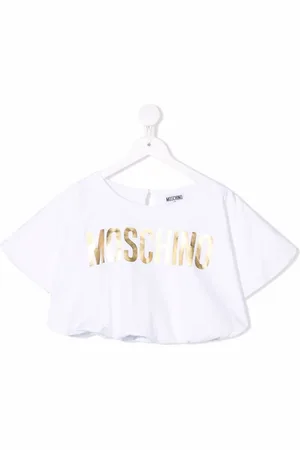 Moschino T-shirt crop à logo imprimé
