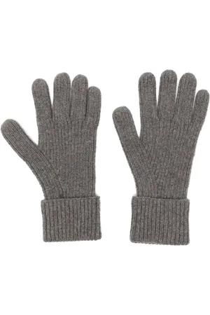 N.PEAL Gants en cachemire à design nervuré