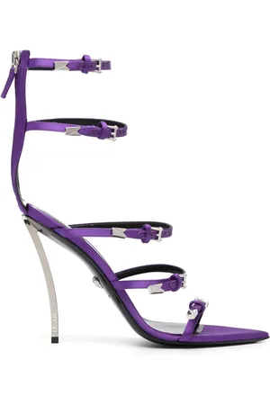 VERSACE Sandales Pin-Point 130 mm en cuir