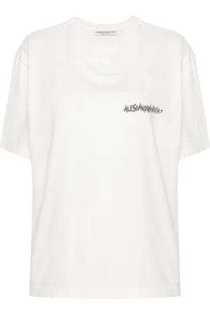 Alessandra Rich T-shirt orné de cristaux à imprimé graphique