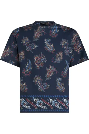 Etro T-shirt en coton à imprimé cachemire