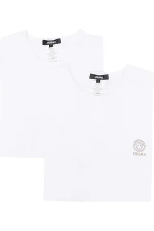 VERSACE Lot de trois t-shirts en coton à logo imprimé