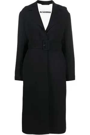 Jil Sander Manteau en laine à taille ceinturée