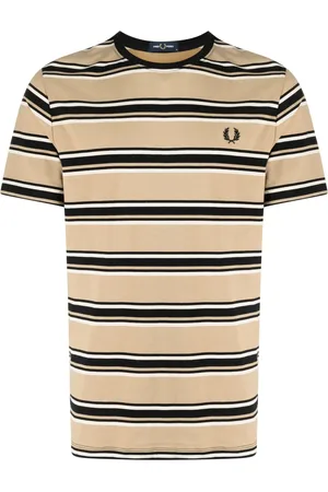 Fred Perry T-shirt rayé en coton à logo brodé