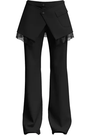 MACCAPANI Pantalon évasé à design superposé