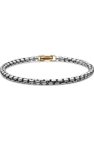 David Yurman Bracelet DY Bel Aire Box Chain en or 14ct et sterling (4 mm)