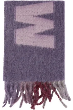 Marni écharpe frangée à logo en jacquard