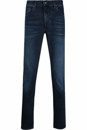 7 for all Mankind Jean droit à taille mi-haute