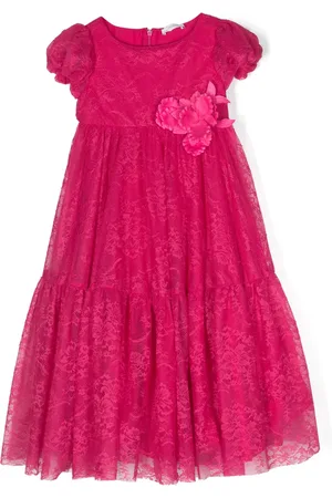 MONNALISA Robe évasée à fleurs en dentelle