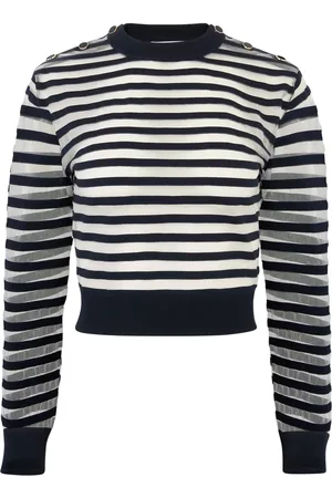 Nina Ricci Sweat rayé à effet de transparence