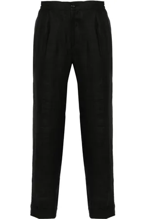 Kiton Pantalon en lin à plis marqués
