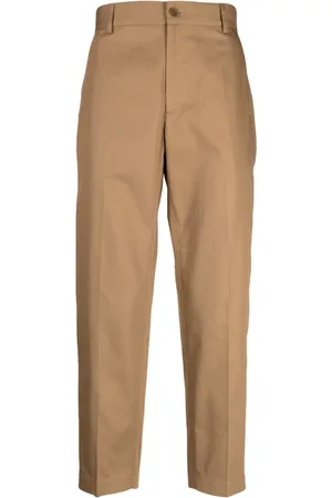 Maison Kitsuné Pantalon en coton à coupe droite