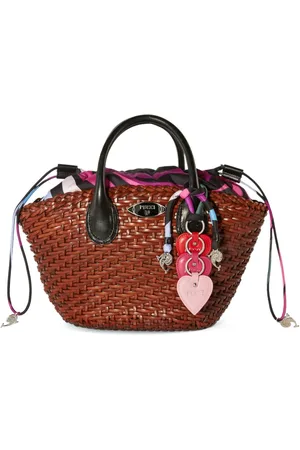 Puccini Sac seau en cuir à design tressé