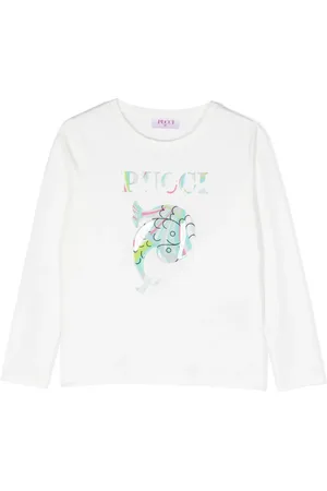 PUCCI Junior T-shirt manches longues à logo imprimé