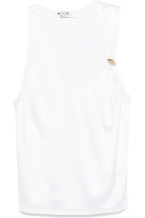 Elisabetta Franchi Débardeur en jersey à bijou logo