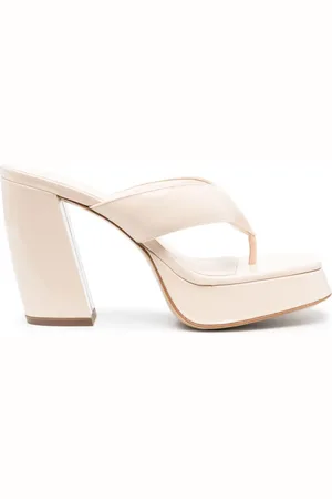 Gia Borghini Sandales en cuir verni à plateforme 110 mm