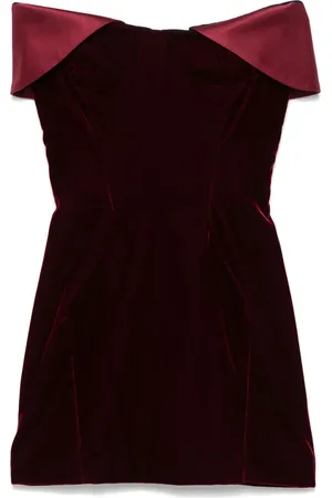 MUGLER Robe en velours à coupe courte