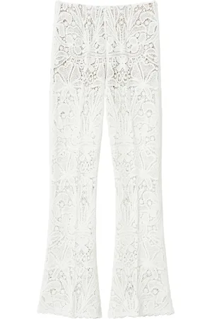 Twin-Set Pantalon à empiècement en dentelle