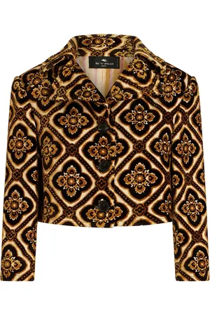 Etro Veste crop à imprimé géométrique