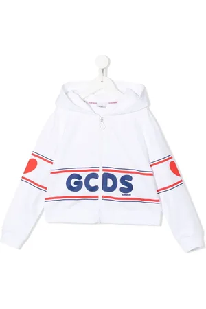 GCDS Hoodie zippé à logo imprimé