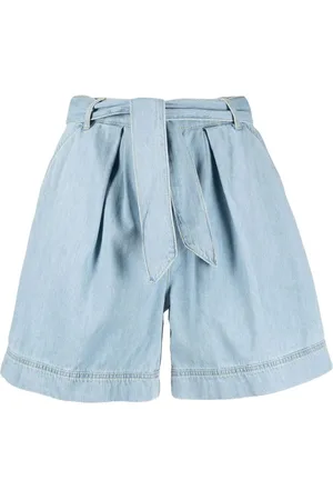 Pinko Short en jean à taille ceinturée