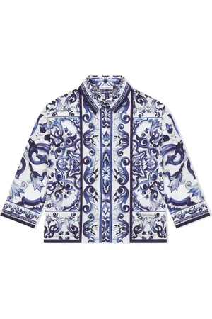 Dolce & Gabbana Chemise en popeline à imprimé Majolica