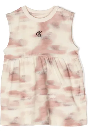 Calvin Klein Robe en coton à logo imprimé