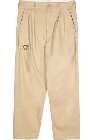 Izzue Pantalon droit à détails plissés