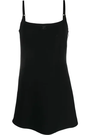 Courrèges Robe mi-longue à encolure carrée