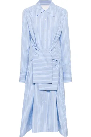 Jil Sander Robe mi-longue à rayures