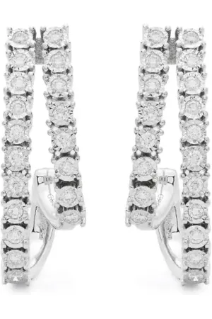 Dana Rebecca Designs Créole Ava Bea en or blanc 14ct