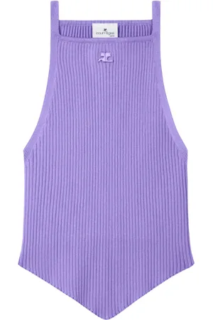 Courrèges Débardeur Pointy en maille nervurée