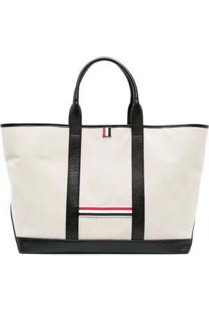 Thom Browne Sac cabas médium à bande RWB