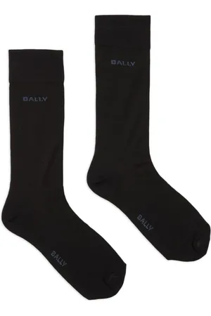 Bally Chaussettes à logo en intarsia