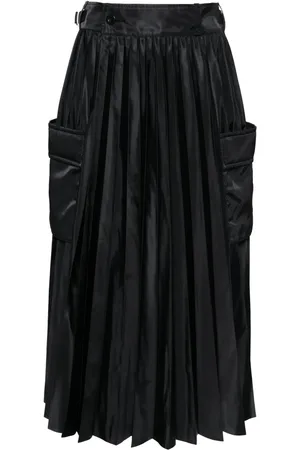SACAI Jupe mi-longue à design plissé