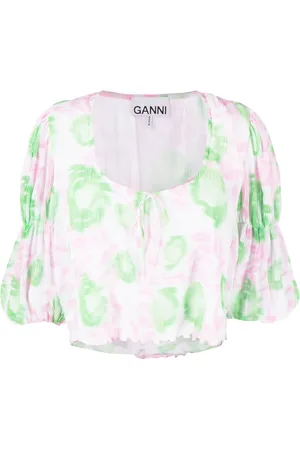 Ganni Blouse plissée à fleurs