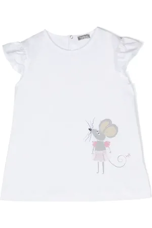 Il gufo T-shirt en coton à imprimé graphique